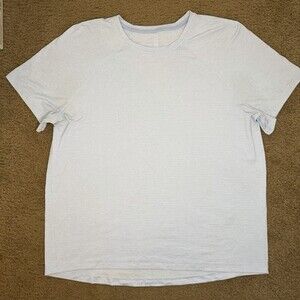 Lululemon License to Train Classic-Fit Run T-Shirt Heathered Sky Blue Size 12
